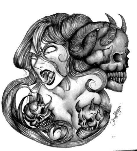 Demon Woman Tattoo Design By Rainingrainy On Deviantart Evil Tattoos Demon Woman Tattoo Design By Rainingrainy On Deviantart Evil Tattoos
