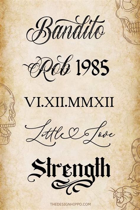 Different Fonts For Tattoos Different Fonts For Tattoos