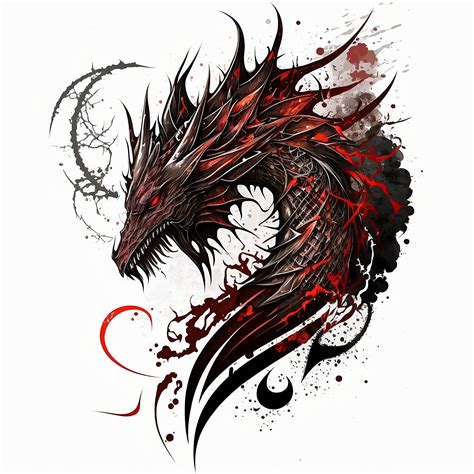 Dragon Tattoo Design White Background Png File Download High Resolution Dragon Tattoo Design White Background Png File Download High Resolution