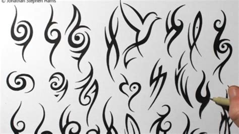 Drawing Small Tribal Tattoo Designs For Women And Men Youtube
