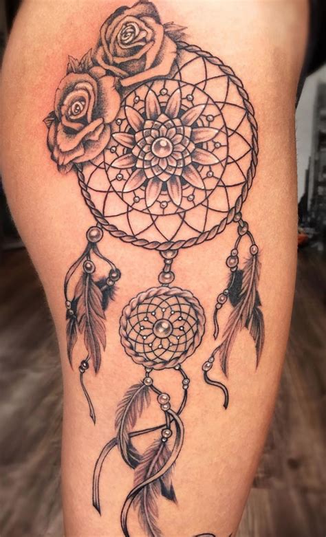 Dreamcatcher Tattoo On Thigh Dreamcatcher Tattoo On Thigh