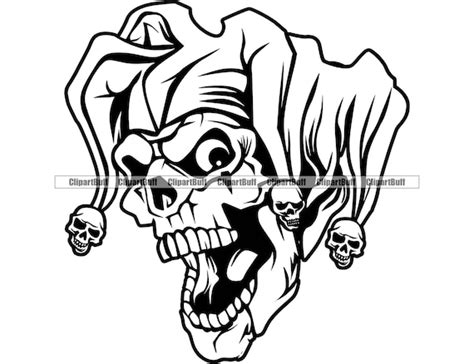Evil Joker Skull Tattoo Designs Evil Joker Skull Tattoo Designs