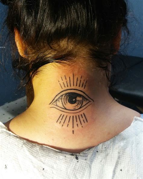 Eye Tattoo On Back Of Neck Eye Tattoo Neck Tattoo Nape Tattoo