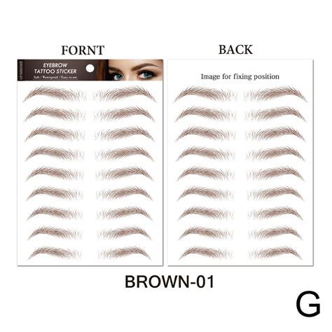 Eyebrow Stickers Semi Permanent Brown Eyebrow Tattoo Lazy Eyebrow