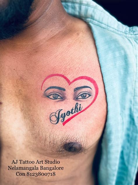 Eyes Jyothi Name Tattoo