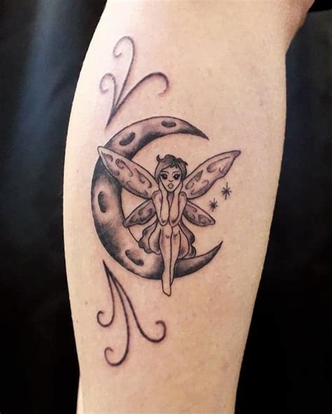 Fairy In Moon Tattoo