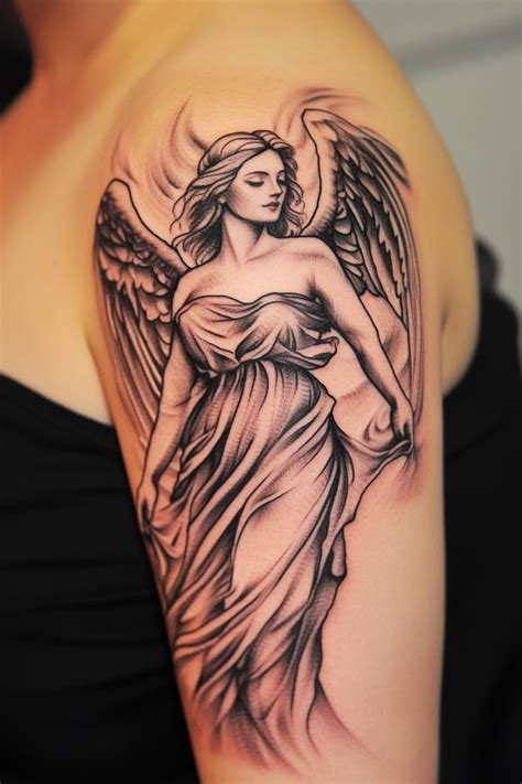 Female Angel Tattoo Design Poster Female Angel Tattoo Design Poster