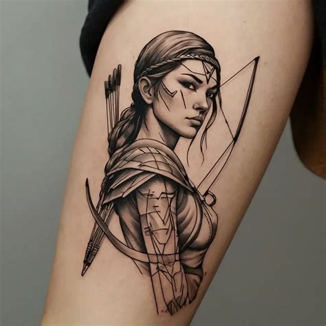 Female Warrior Tattoo