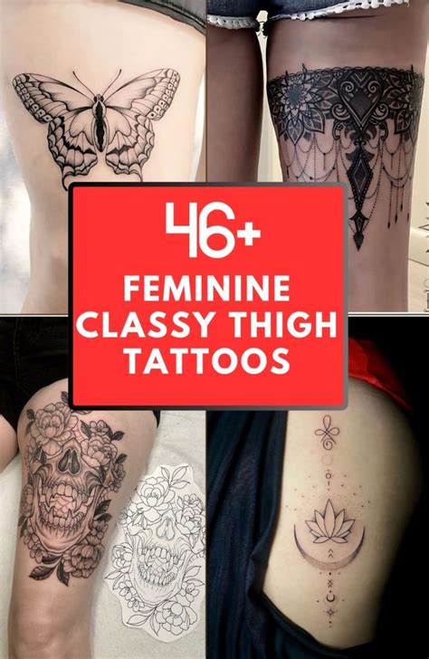 Feminine Classy Thigh Tattoos