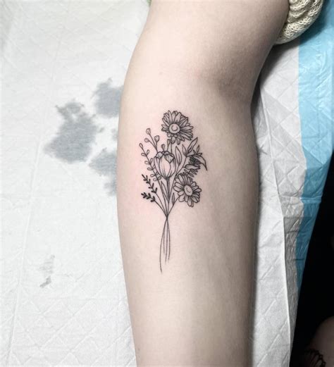 Fine Line Tattoo Flower Forearm Tattoo Ideas