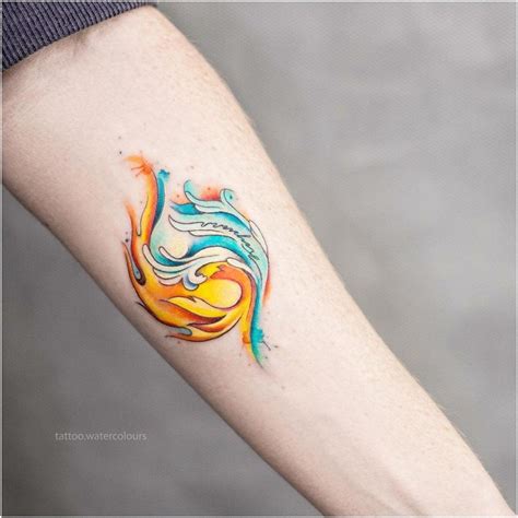 Fire And Water Tattoo Designs