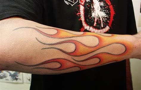 Flames Tattoo Forearm