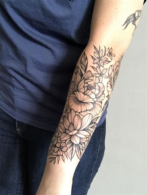 Floral Half Sleeve Completion By Leah B At Waukesha Tattoo Co In Floral Half Sleeve Completion By Leah B At Waukesha Tattoo Co In