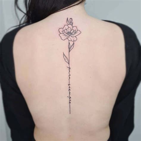 Flower Back Tattoo Spine At Patricia Logan Blog