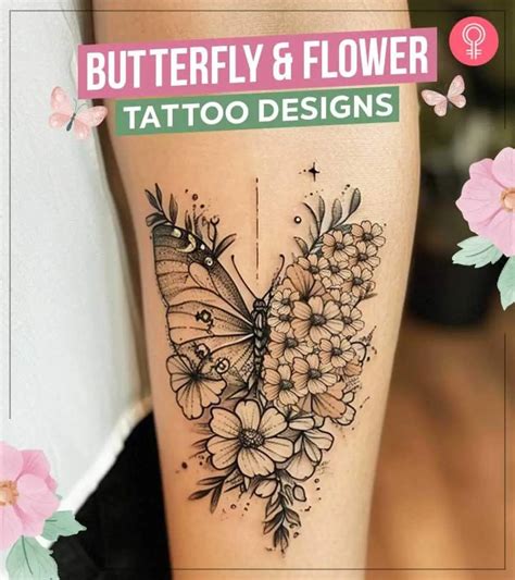 Flower Butterfly Tattoo