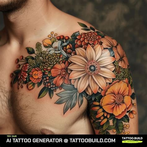 Flower Chest Tattoo For Male 12 Lovely Ideas Tattoo Build
