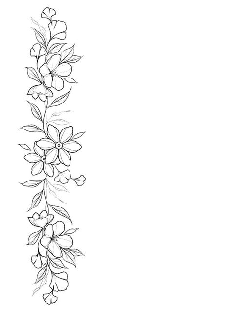 Flower Wrist Tattoos Black And White Line Drawing Flower Wrist Tattoos Black And White Line Drawing
