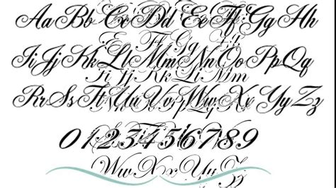 Free Cursive Tattoo Fonts