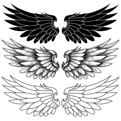 Free Vector Angel Wings Tattoo Tribal Outlime And Line Art Design Free Vector Angel Wings Tattoo Tribal Outlime And Line Art Design