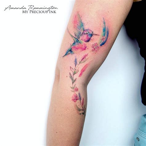 Freehand Watercolor Hummingbird Tattoo With Floral By Mentjuh On Deviantart Freehand Watercolor Hummingbird Tattoo With Floral By Mentjuh On Deviantart