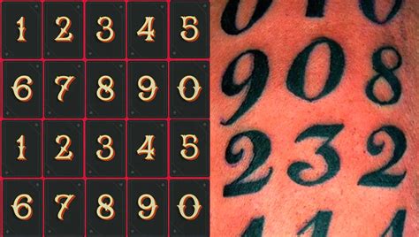 Golden Number Tattoo Printable Golden Number Tattoo Printable