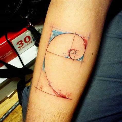 Golden Ratio Tattoo With A Watercolor Touch By Jay Golden Ratio Tattoo With A Watercolor Touch By Jay