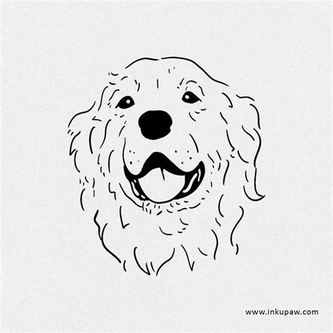 Golden Retriever Outline Tattoo Inku Paw Golden Retriever Outline Tattoo Inku Paw
