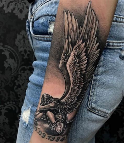 Guardian Angel Tattoos For Men Forearm 35 Angel Tattoo Designs That Guardian Angel Tattoos For Men Forearm 35 Angel Tattoo Designs That
