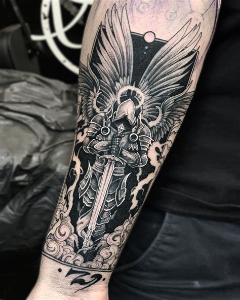 Guardian Angel Warrior Tattoo Forearm Tattoo Ideas Guardian Angel Warrior Tattoo Forearm Tattoo Ideas