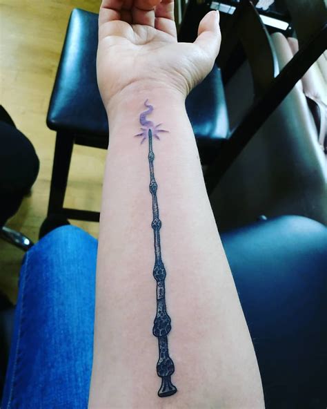 Harry Potter Tattoo Harry Potter Elder Wand Tattoo By Eddie Zavala