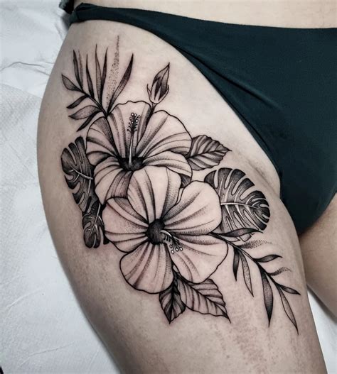 Hawaiian Flower Tattoo