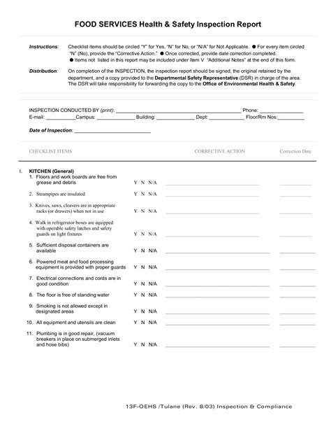 Health Inspection Reports