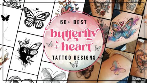 Heart And Butterfly Tattoos Designs