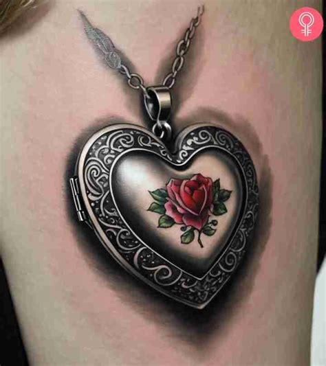 Heart Locket Tattoo Design