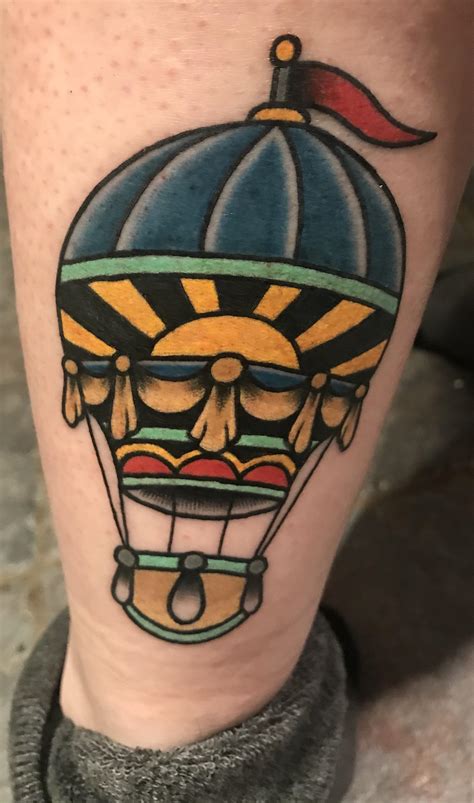 Hot Air Balloon Done Today By The Lovely Lewis At Black Sails Tattoo Hot Air Balloon Done Today By The Lovely Lewis At Black Sails Tattoo