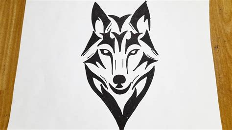 How To Draw Tribal Wolf Wolf Tattoo Drawing How To Draw Tribal Wolf Wolf Tattoo Drawing