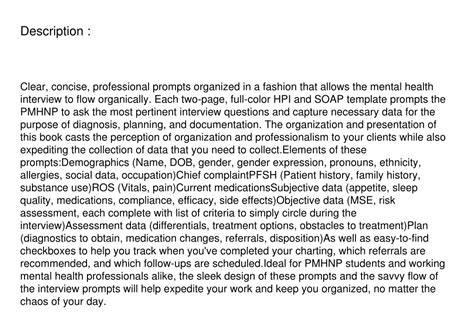 Hpi Section In Mental Health