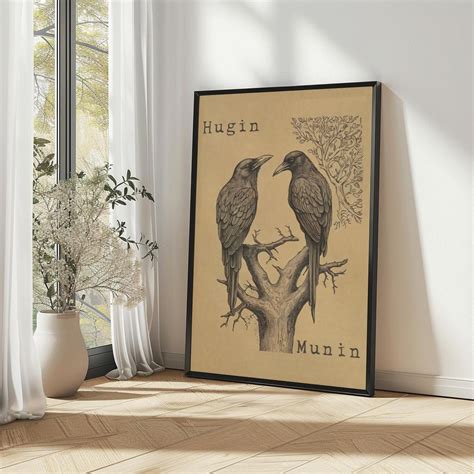 Hugin And Munin Photographic Print By Hannah B Ving Raven Art Viking