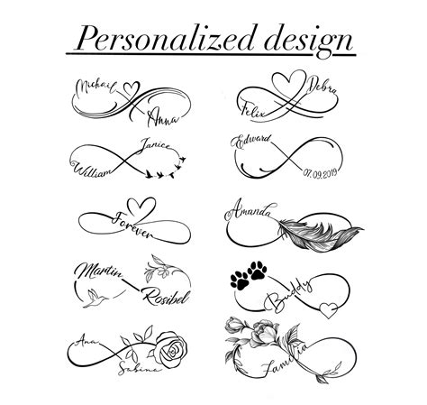Infinity Symbol Custom Design Personalized Tattoo Design Instant Infinity Symbol Custom Design Personalized Tattoo Design Instant