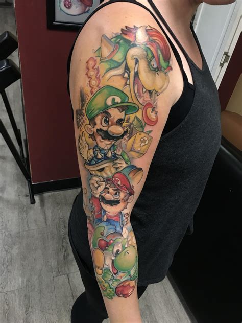 Inked Wednesday 117 Super Mario Bros Sleeve And More Geeky Tattoos Nerdist