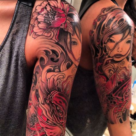 Japanese Half Sleeve Tattoos For Women Japanese Half Sleeve Tattoos For Women