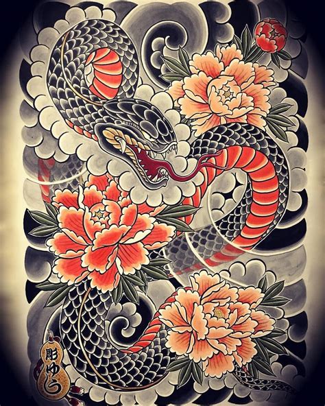 Japanese Snake Tattoo Design Japanese Snake Tattoo Design