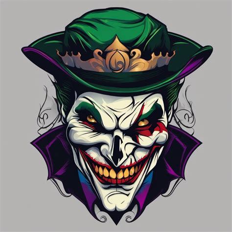 Joker Skull Tattoo Bold And Edgy Tattoo Featuring The Joker Skull Tattoo Bold And Edgy Tattoo Featuring The