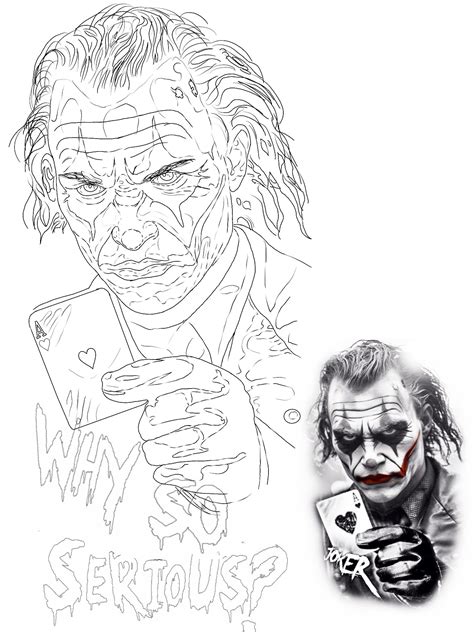 Joker Tattoo Stencil Joker Tattoo Stencil
