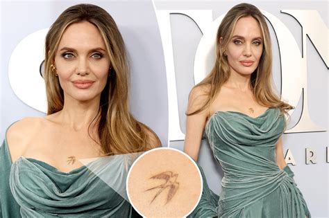 Jolie Rouge Tattoos Angelina Jolie Debuts New Chest Tattoo At 2024 Jolie Rouge Tattoos Angelina Jolie Debuts New Chest Tattoo At 2024