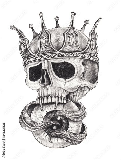 King Skull Tattoo Design By Paprishka King Skull Tattoo Design By Paprishka