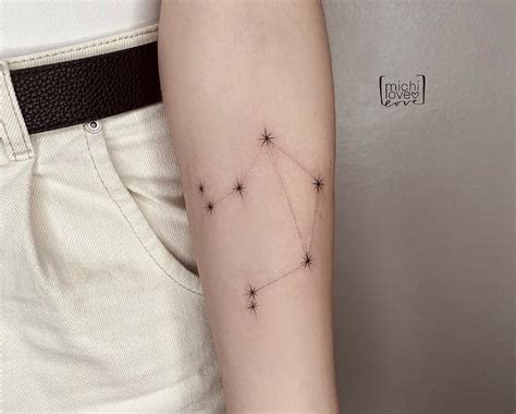 Libra Constellation Tattoo On The Wrist Libra Constellation Tattoo On The Wrist
