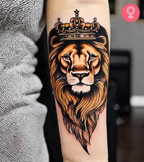 Lion Crown Tattoo Designs Ideas 4 Ideas Inkbox