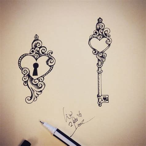 Locked Heart And Key Tattoo Design Locked Heart And Key Tattoo Design