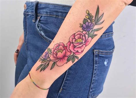 Lower Arm Flower Tattoo